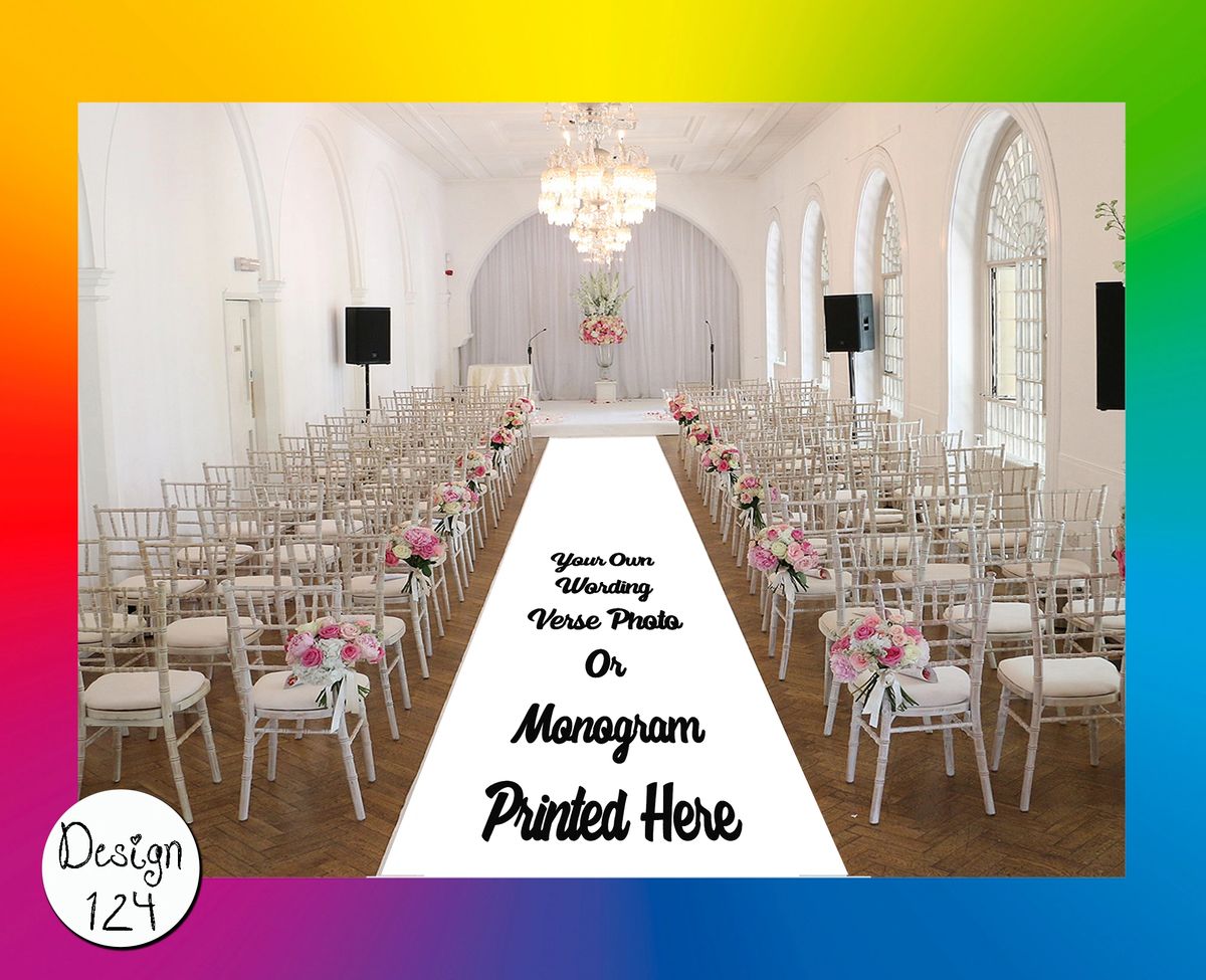 Personalised Wedding Aisle Runner Create Your Own Design D124